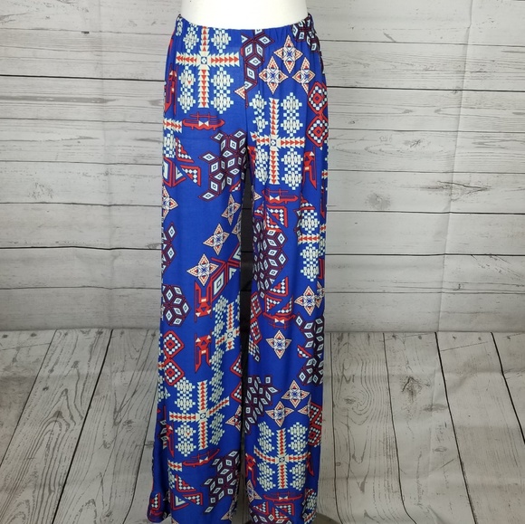 Palazzo 24/7 Floral Printed Wide Leg Pants - Picture 1 of 8